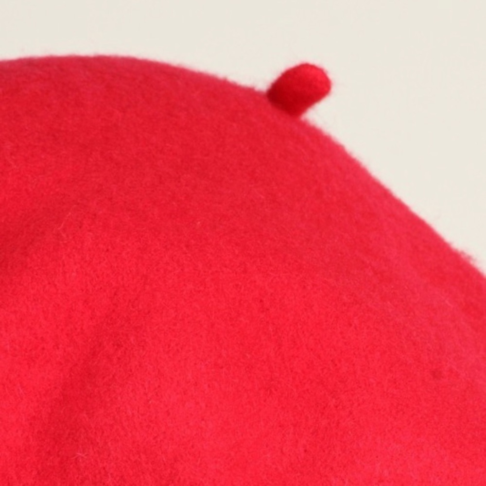 CALL ME LOVELY Gorgeous Red Wool French Beret - Picture 4 of 5